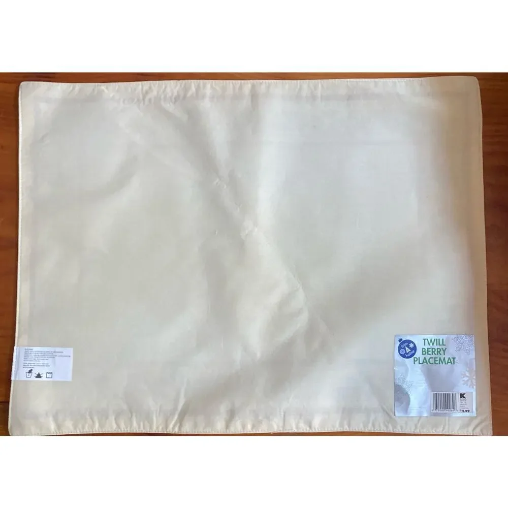 Vtg Placemats Twill Berry K-mart Sticker Set Of 6 NOS